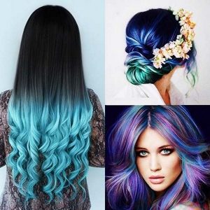 como pintar o cabelo de azul com anilina